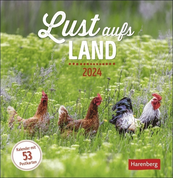 Cover: 9783840032653 | Lust aufs Land Postkartenkalender 2024. Stimmungsvoller...
