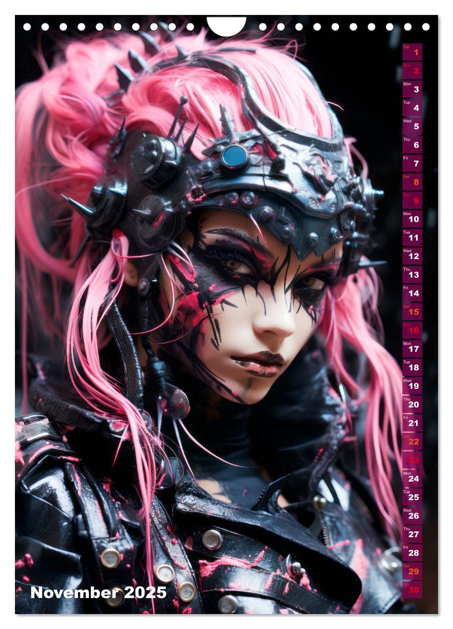 Bild: 9781325999972 | ROCK LADIES Cyber, goth, punk and more (Wall Calendar 2025 DIN A4...