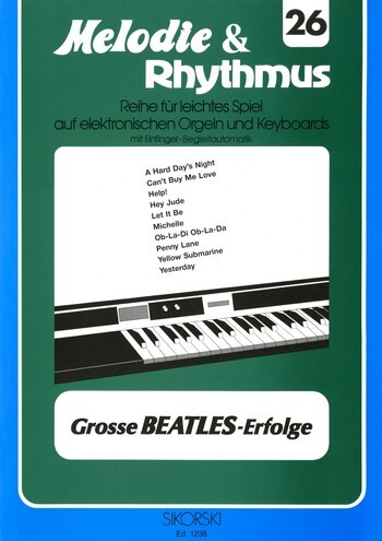 Cover: 9790003012162 | Große Beatles-Erfolge: für E-Orgel / Keyboard | Songbuch (E-Orgel)