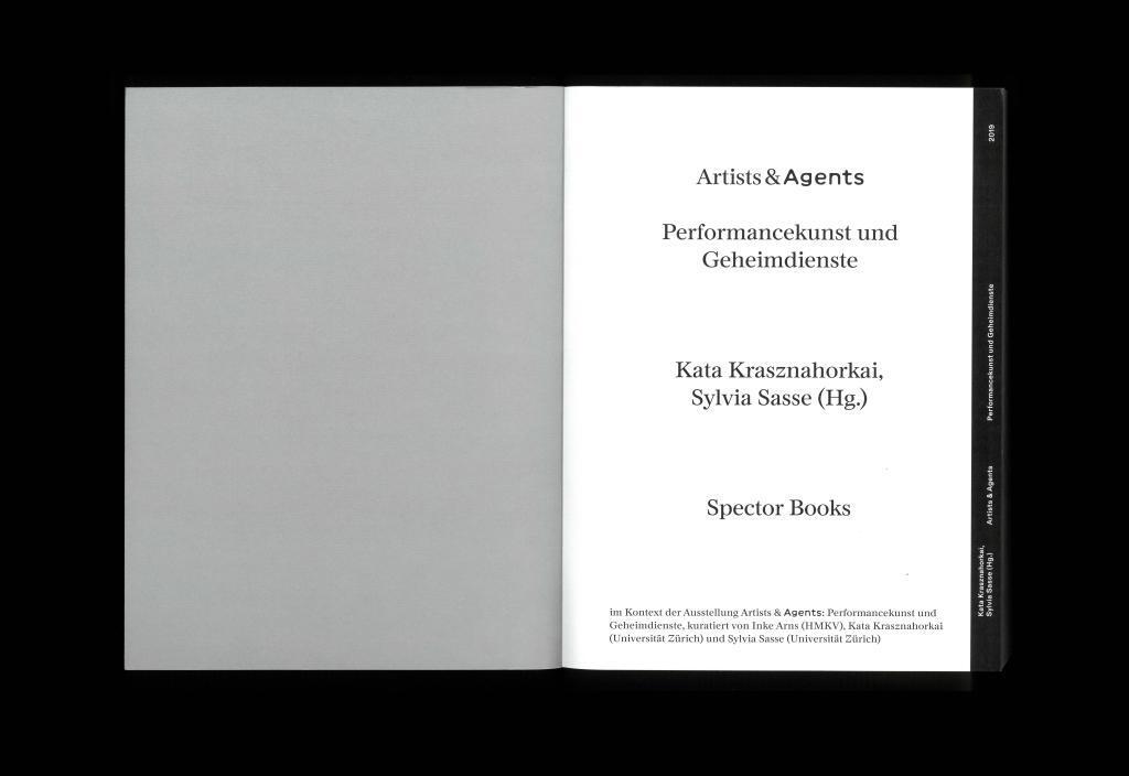 Bild: 9783959053136 | Artists & Agents | Performancekunst und Geheimdienste | Taschenbuch