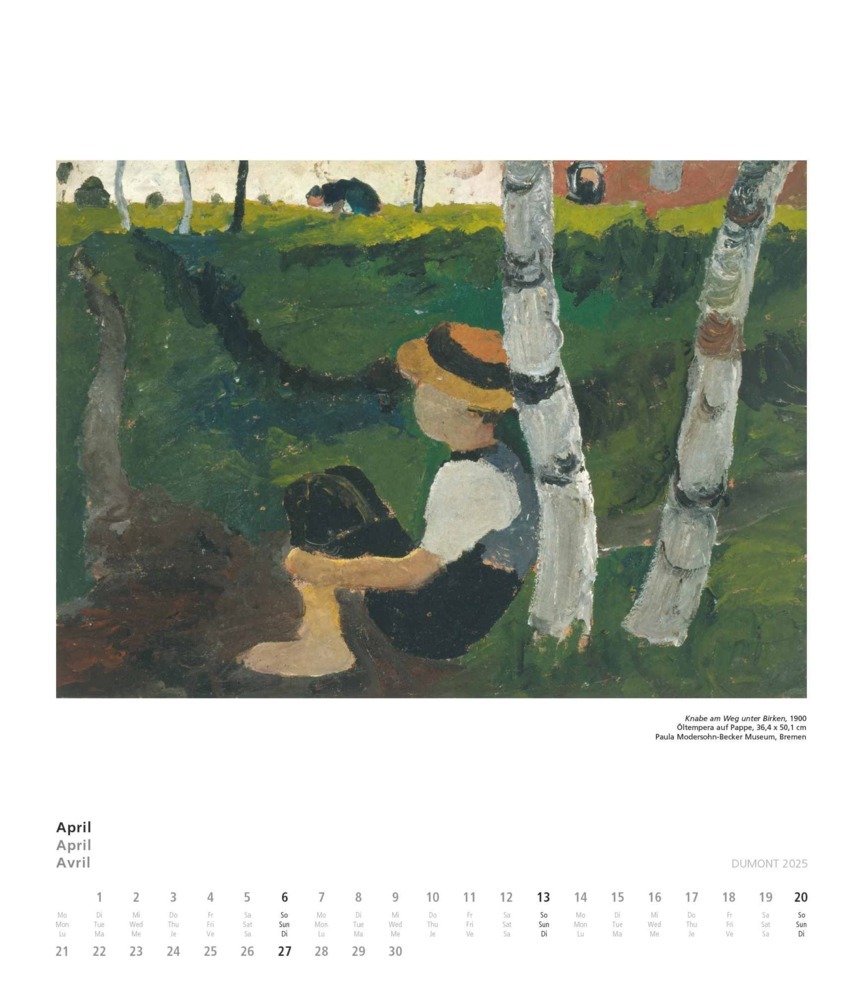 Bild: 4250809653990 | DUMONT - Paula Modersohn-Becker 2025 Kunstkalender, 34,5x40cm,...