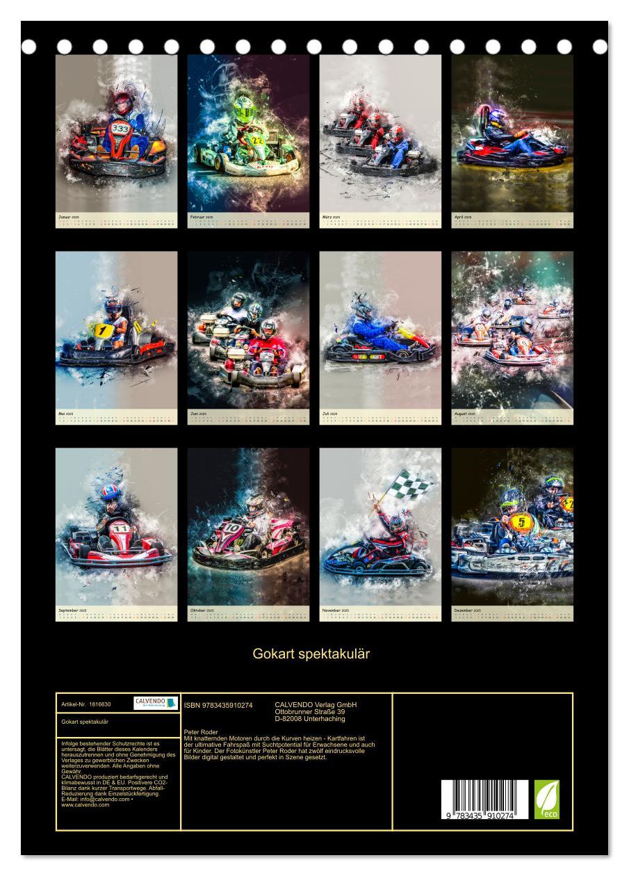 Bild: 9783435910274 | Gokart spektakulär (Tischkalender 2025 DIN A5 hoch), CALVENDO...