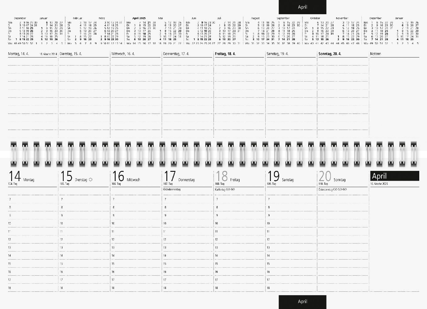 Bild: 4003273786110 | Querterminbuch Modell Sequenz (2025) | Kalender | Deutsch | 2025