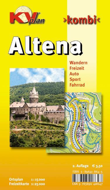 Cover: 9783896418647 | Altena, KVplan, Wanderkarte/Freizeitkarte/Stadtplan, 1:25.000 /...