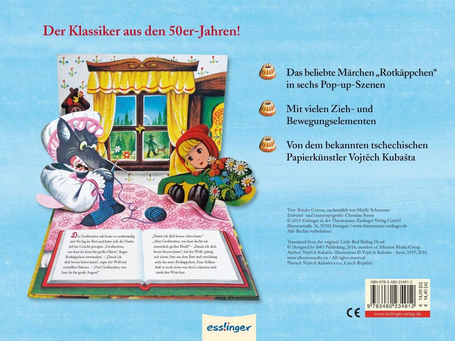 Rückseite: 9783480234912 | Rotkäppchen | Pop-up-Bilderbuch Purer Nostalgiecharme in 3D | Schumann