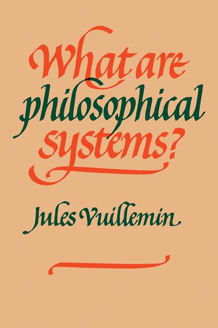 Cover: 9780521112284 | What Are Philosophical Systems? | Jules Vuillemin (u. a.) | Buch