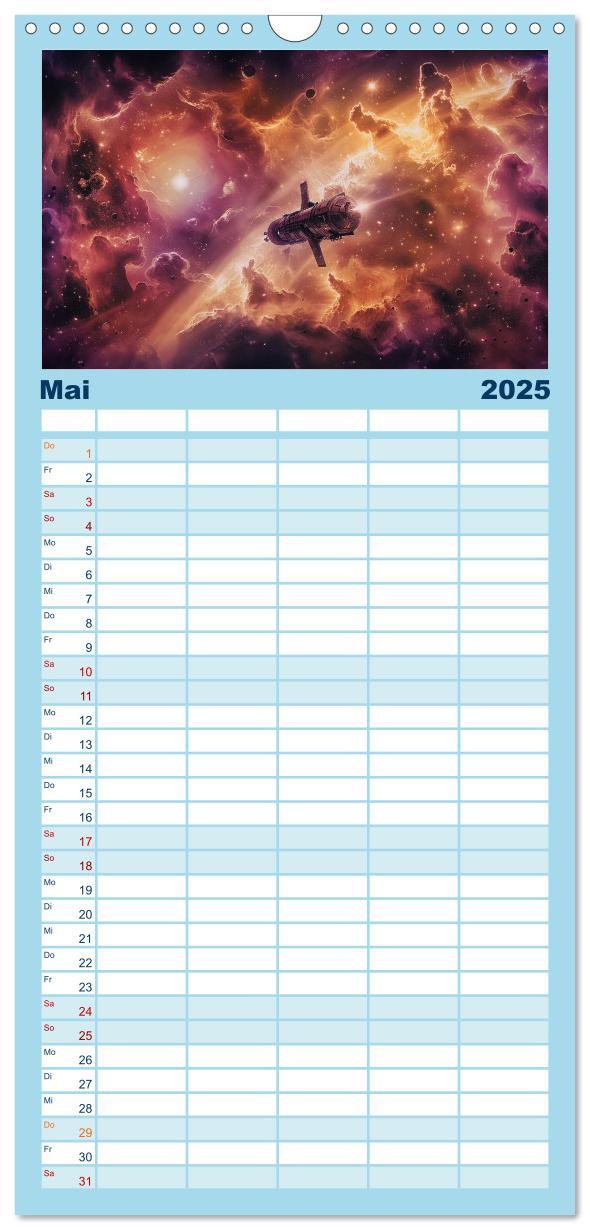 Bild: 9783457153956 | Familienplaner 2025 - Sternenreisen - Ein kosmischer Kalender mit 5...