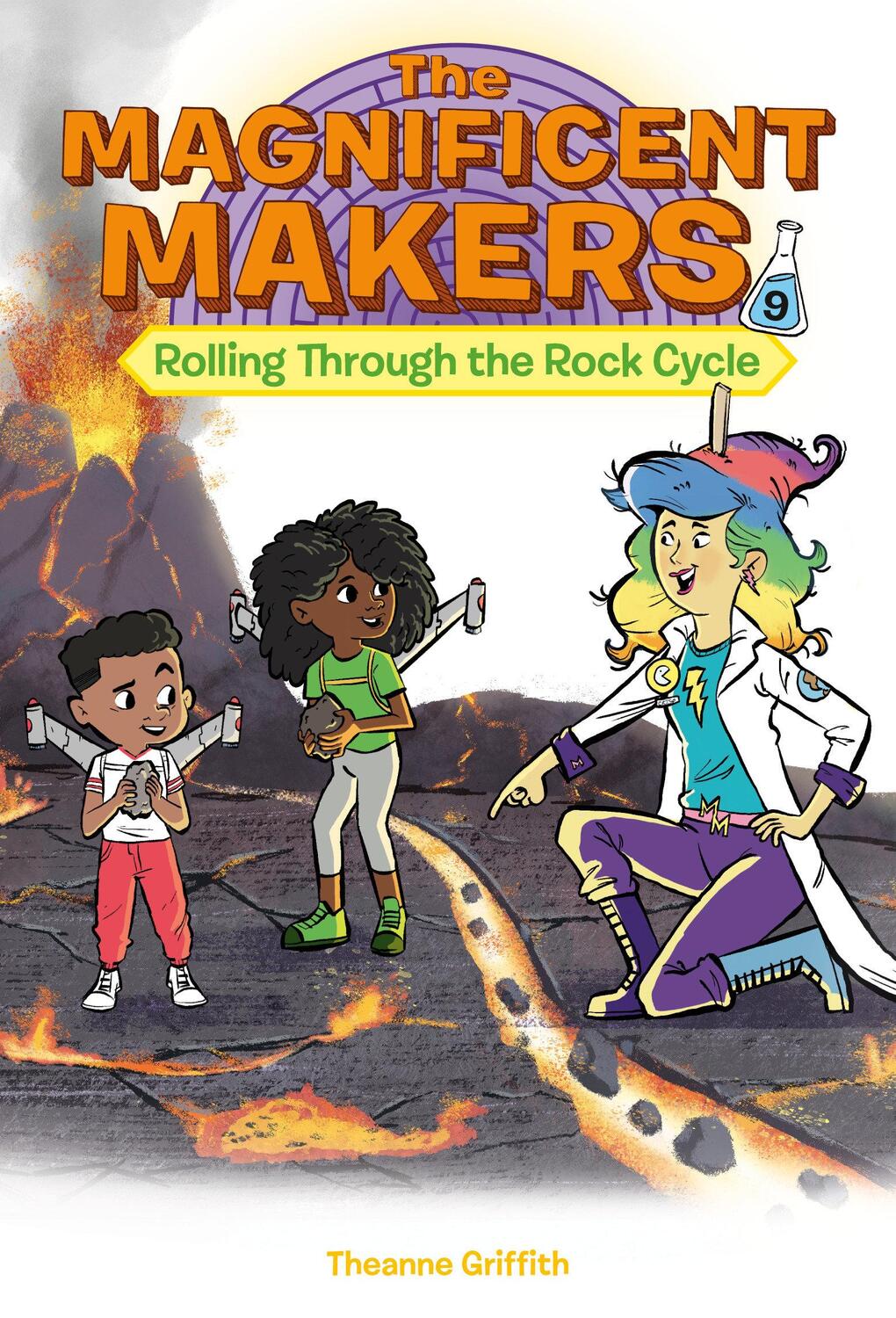 Cover: 9780593703434 | The Magnificent Makers #9 | Rolling Through the Rock Cycle | Griffith