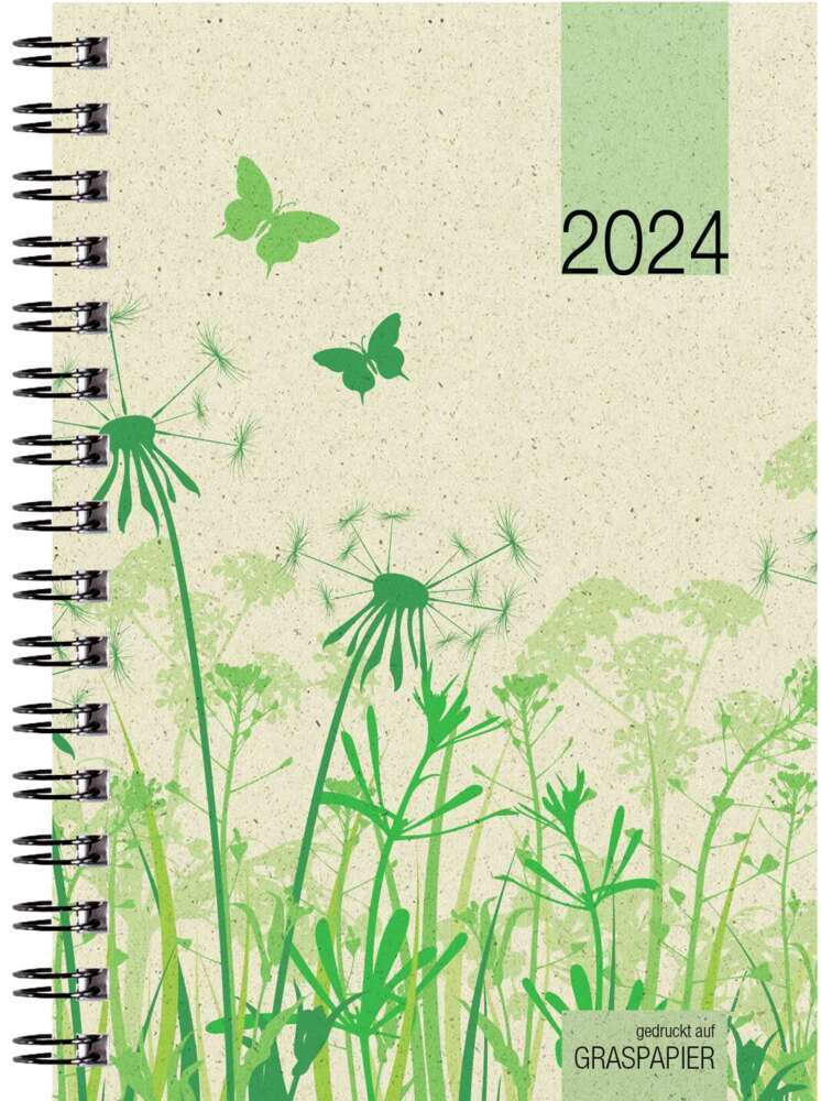 Cover: 4006928023400 | Taschenkalender Graspapier 2024 - Bürokalender 10x14 cm - 1 Woche...