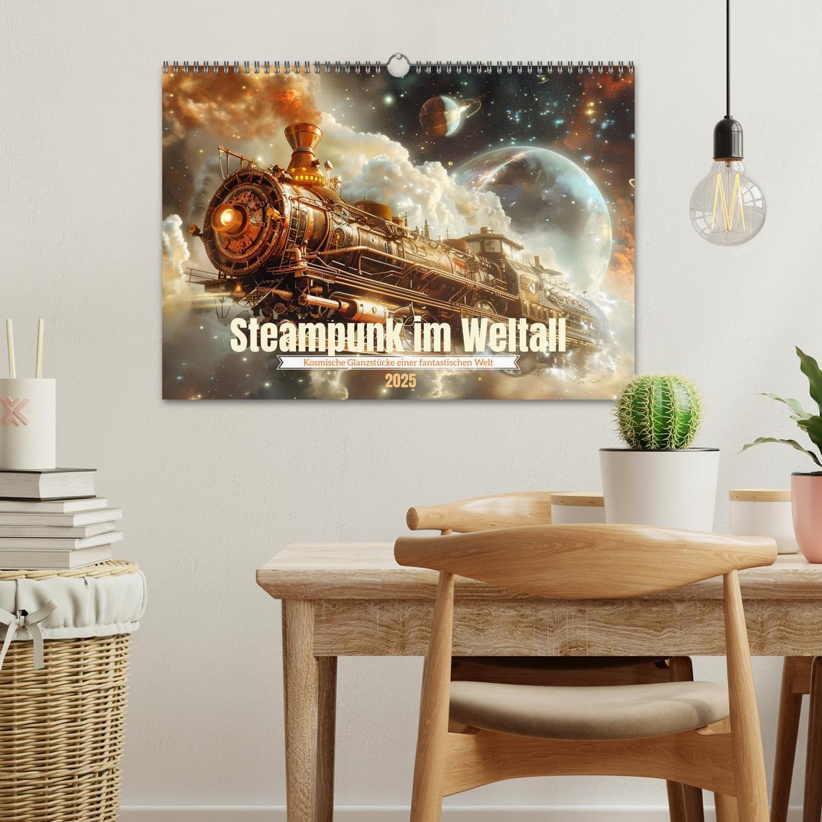 Bild: 9783435652204 | Steampunk im Weltall (Wandkalender 2025 DIN A3 quer), CALVENDO...