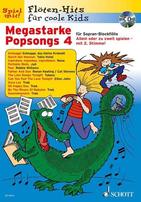 Cover: 9783795757953 | Megastarke Popsongs 04 | 1-2 Sopran-Blockflöten. Ausgabe mit CD.