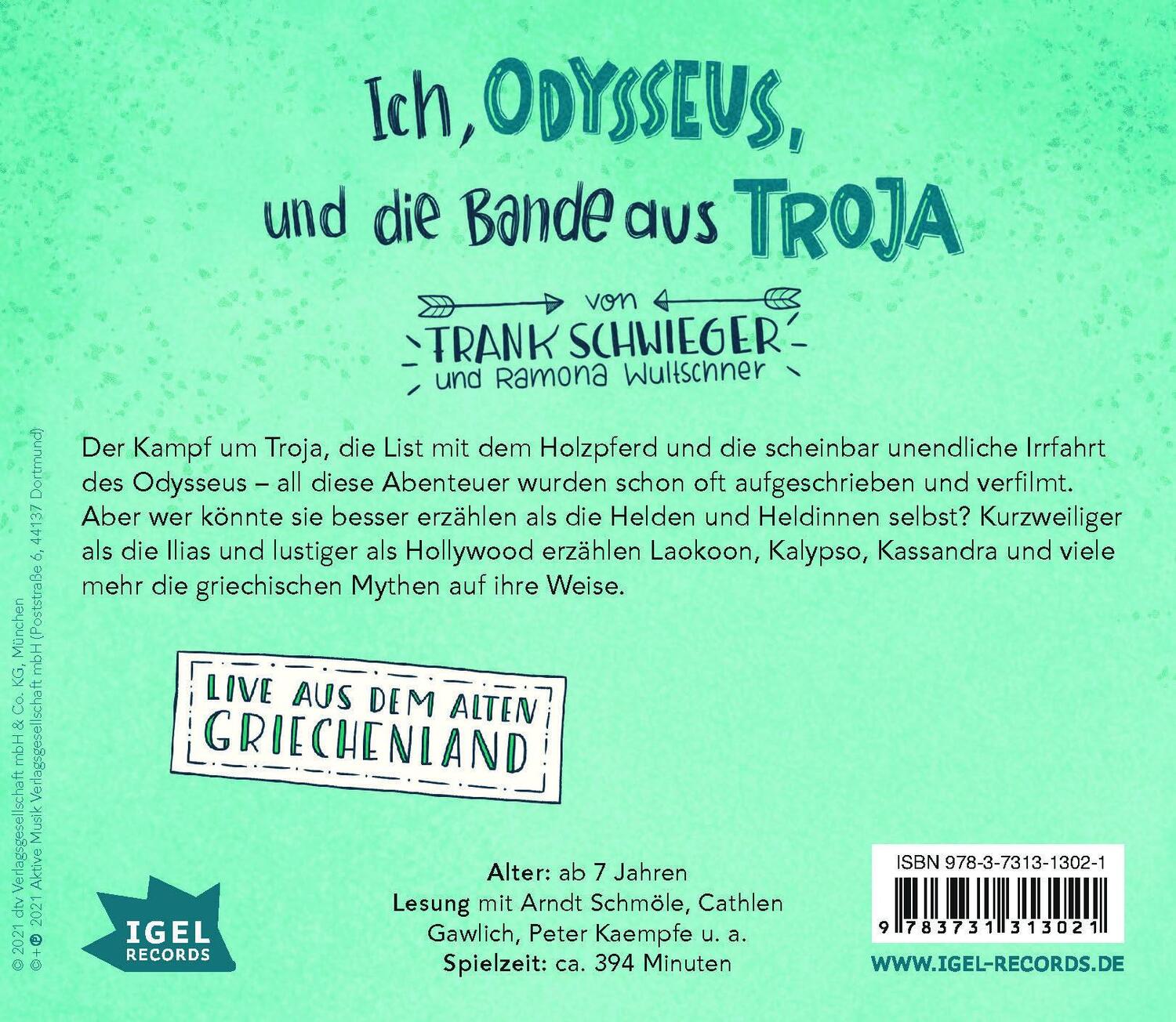 Rückseite: 9783731313021 | Ich, Odysseus, und die Bande aus Troja | Frank Schwieger | Audio-CD