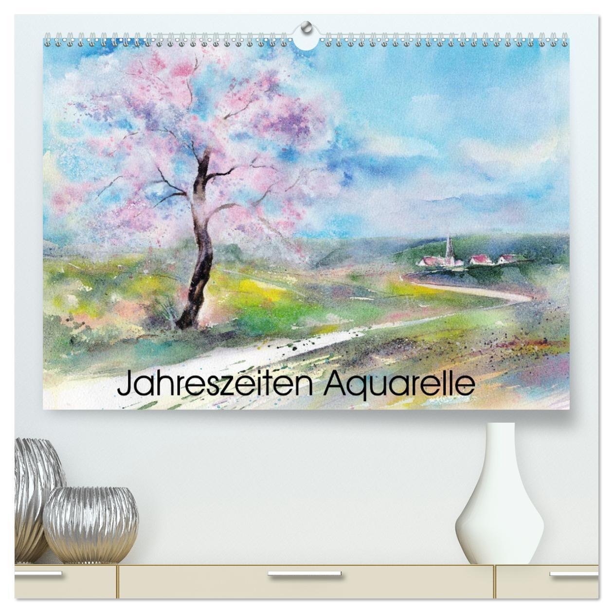 Cover: 9783675584396 | Jahreszeiten Aquarelle (hochwertiger Premium Wandkalender 2024 DIN...