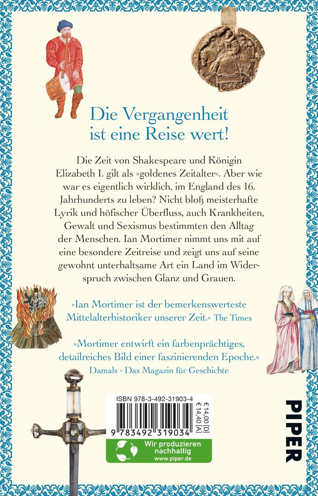 Rückseite: 9783492319034 | Shakespeares Welt | Ian Mortimer | Taschenbuch | 496 S. | Deutsch