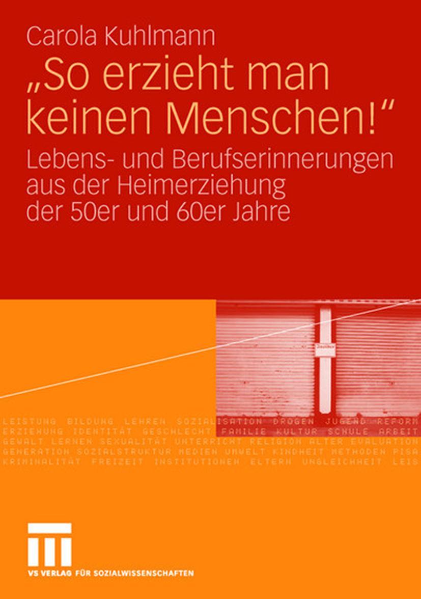 Cover: 9783531158143 | "So erzieht man keinen Menschen!" | Carola Kuhlmann | Taschenbuch