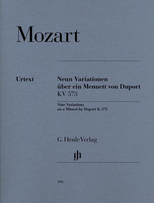 Cover: 9790201801902 | 9 Variations on a Minuet by Duport K. 573 | Wolfgang Amadeus Mozart
