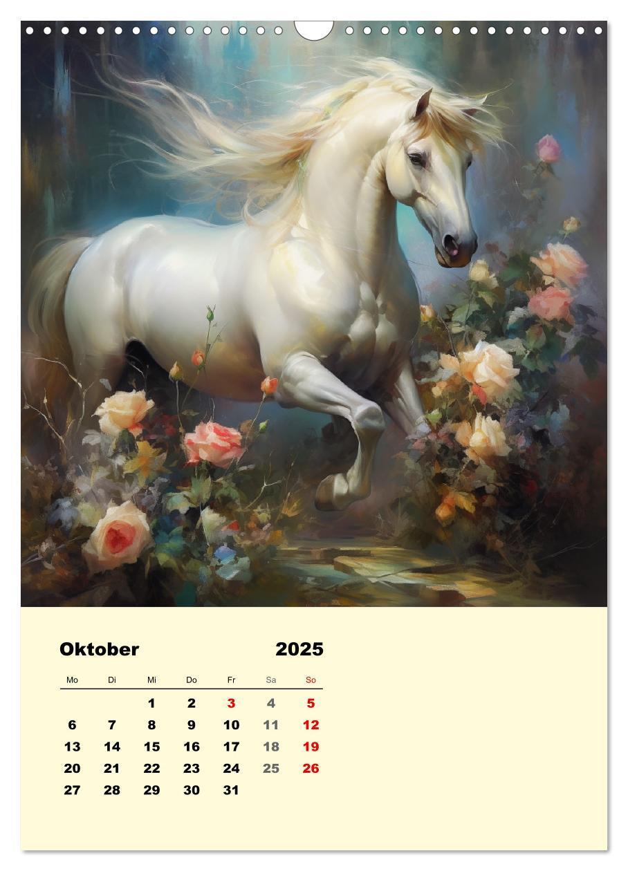 Bild: 9783435870998 | Pferde im romantischen Barockstil (Wandkalender 2025 DIN A3 hoch),...