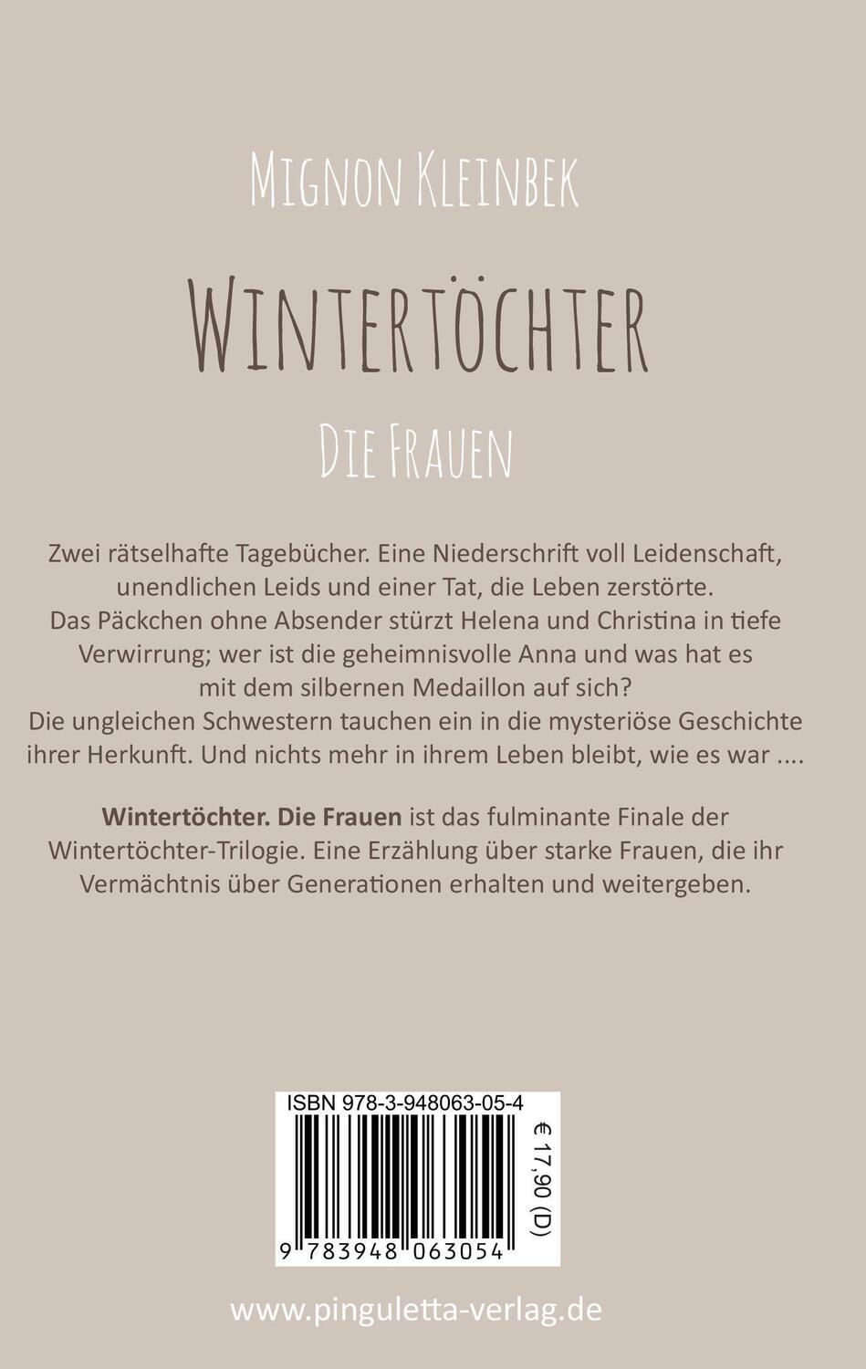 Bild: 9783948063054 | Wintertöchter - Die Frauen | Mignon Kleinbek | Taschenbuch | Deutsch