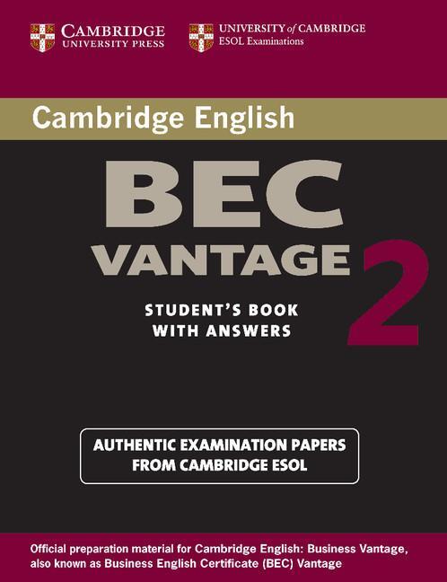 Cover: 9780521544542 | Cambridge BEC Vantage 2 Student's Book with Answers | Cambridge Esol