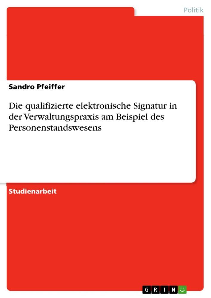 Cover: 9783963566295 | Die qualifizierte elektronische Signatur in der Verwaltungspraxis...