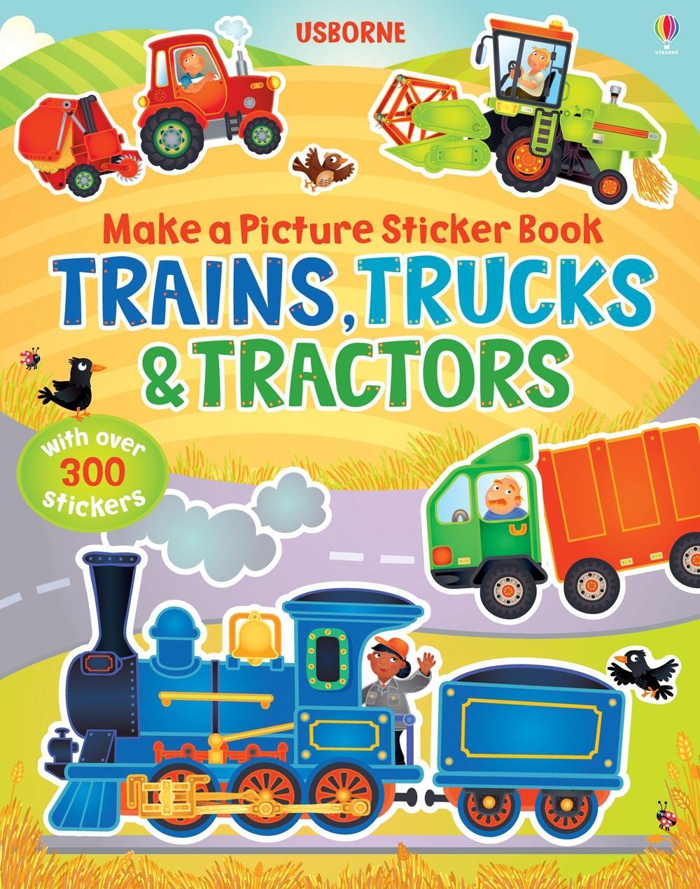 Cover: 9781409551560 | Make a Picture Sticker Book Trains, Trucks &amp; Tractors | Brooks | Buch