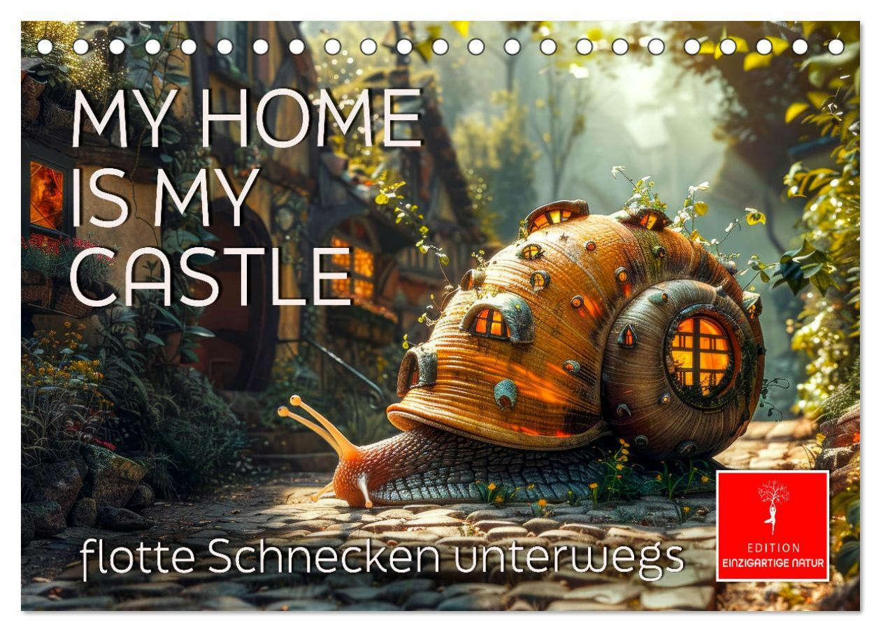 Cover: 9783383792717 | My home is my castle - flotte Schnecken unterwegs (Tischkalender...