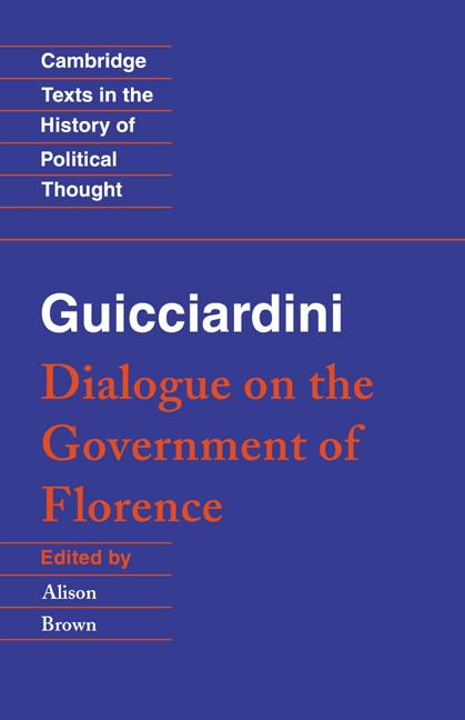 Cover: 9780521456234 | Guicciardini | Dialogue on the Government of Florence | Guicciardini