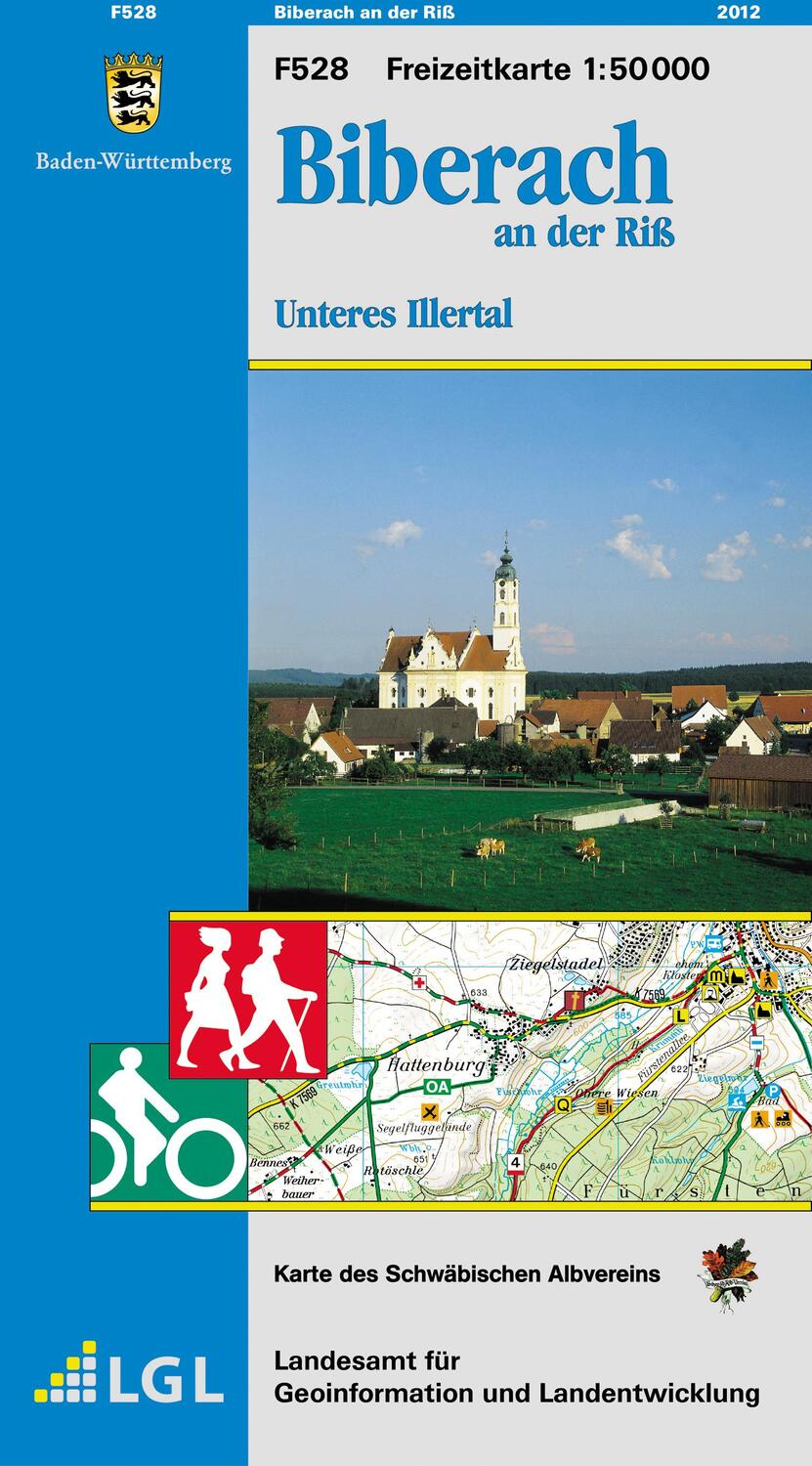 Cover: 9783890216218 | LGL BW 50 000 Freizeit Biberach an der Riß. Unteres Illertal | Deutsch