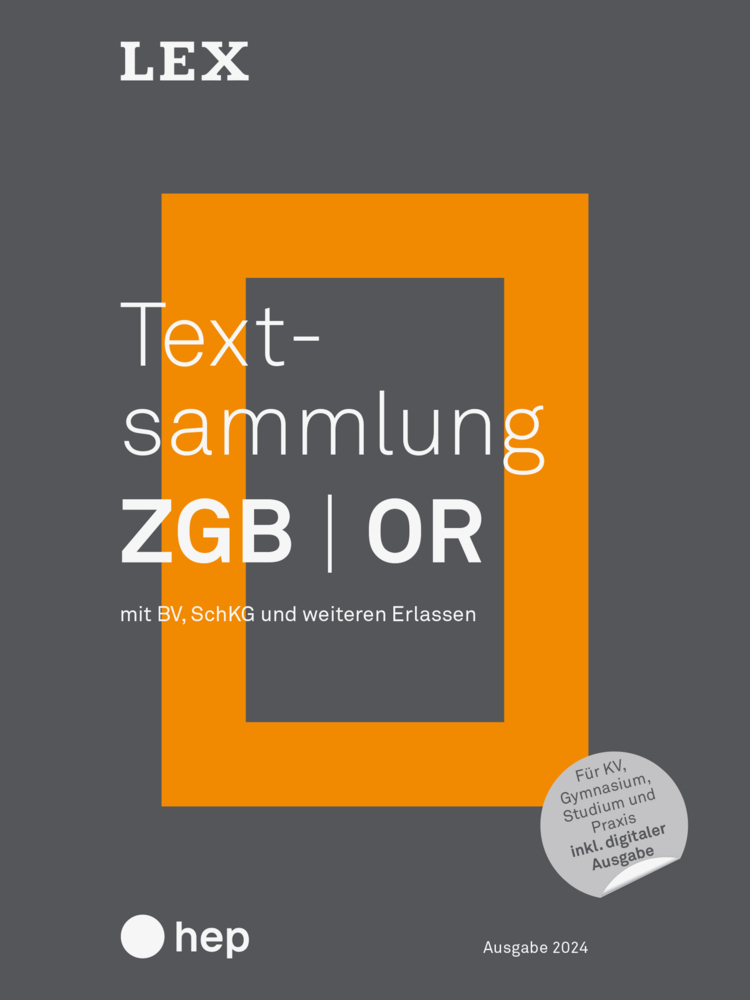 Cover: 9783035525052 | Textsammlung ZGB OR (Print inkl. digitaler Ausgabe, Neuauflage 2024)