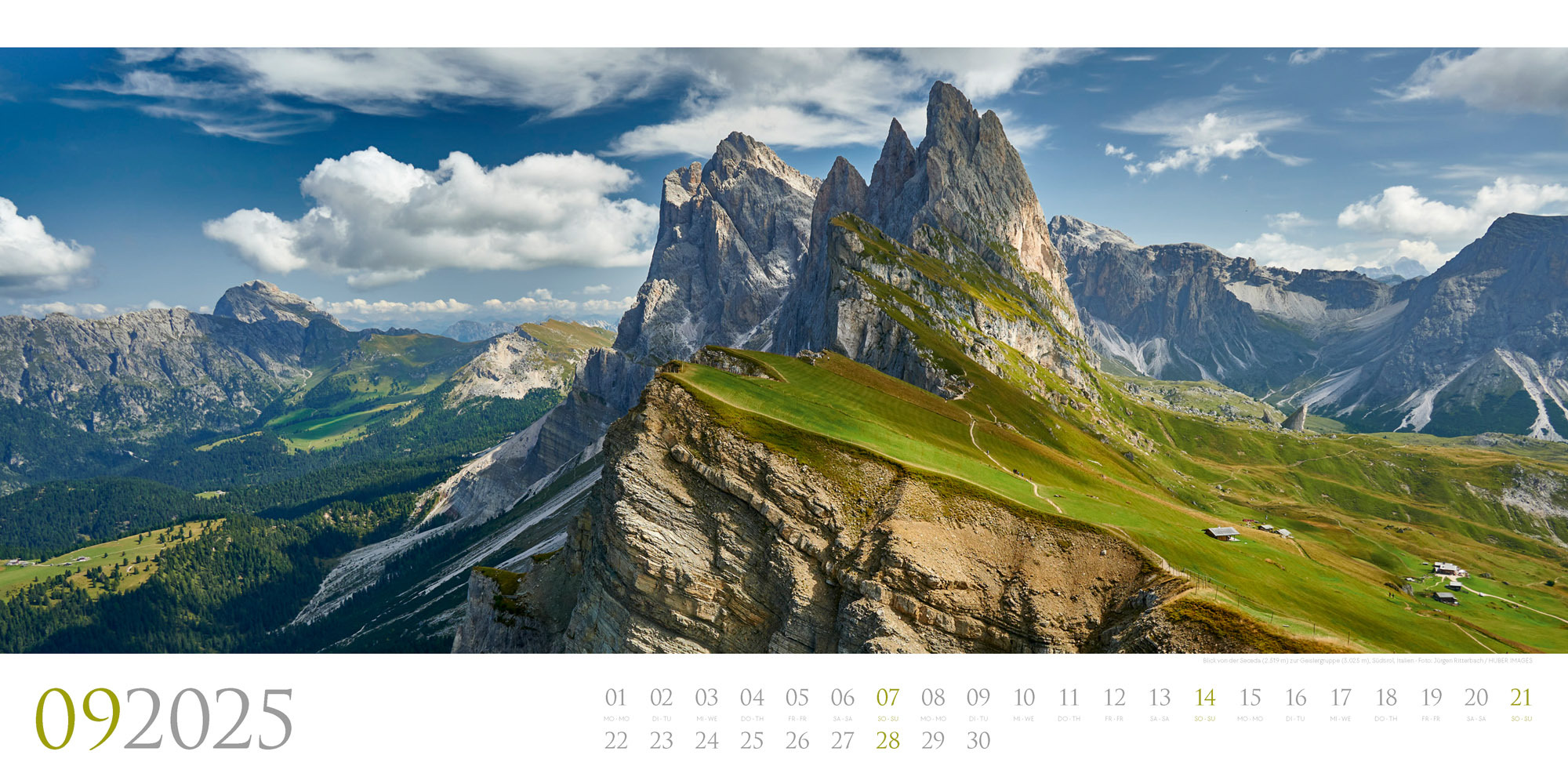 Bild: 9783838425580 | Dolomiten Kalender 2025 | Ackermann Kunstverlag | Kalender | 14 S.