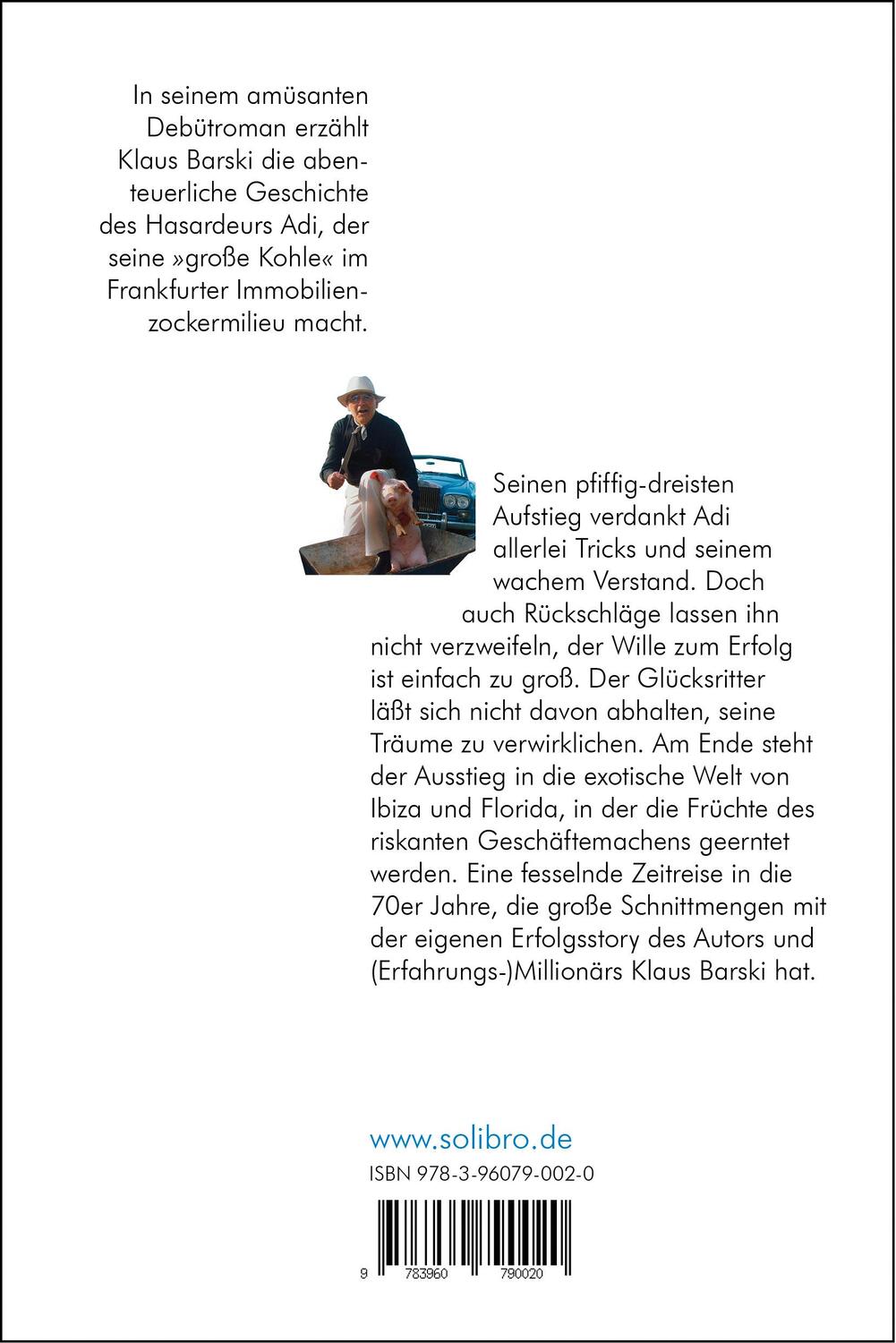 Rückseite: 9783960790020 | Der Frankfurter Spekulant | Abenteuerroman | Klaus Barski | Buch