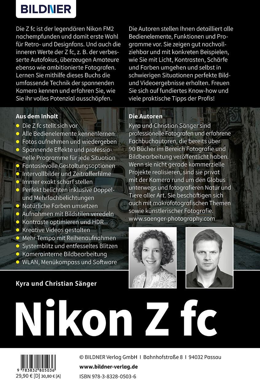 Rückseite: 9783832805036 | Nikon Z fc | Das umfangreiche Praxisbuch zu Ihrer Kamera! | Buch