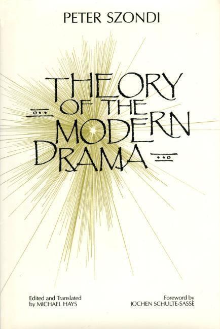 Cover: 9780745603896 | Theory of Modern Drama | Peter Szondi | Taschenbuch | Englisch | 1987