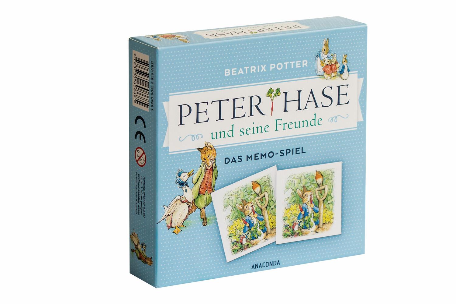 Cover: 9783730608685 | Peter Hase und seine Freunde - Das Memo-Spiel mit 40 Spielkarten im...