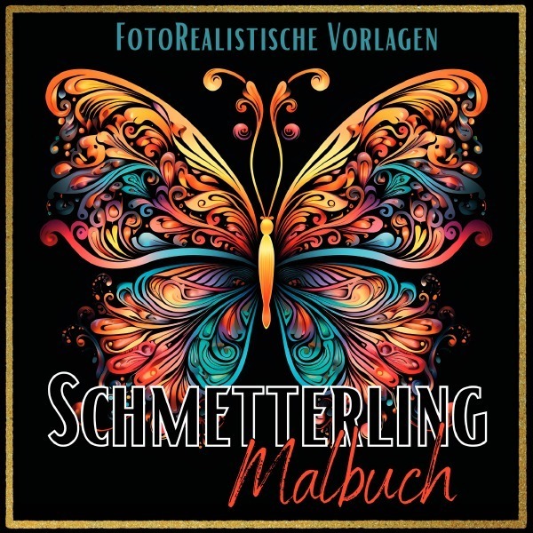 Cover: 9783758429200 | Malbuch Schmetterling "Fotorealistisch". | Lucy´s Schwarze Malbücher