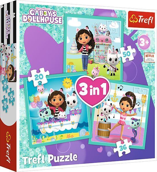 Cover: 5900511348712 | 3 in 1 Puzzle - Gabby's Dollhouse | Spiel | In Kartonage | 34871