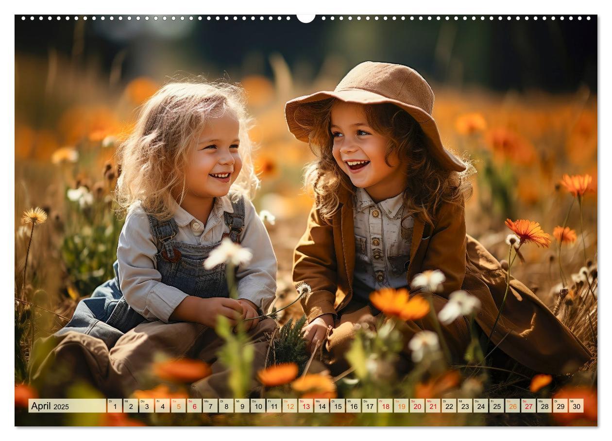 Bild: 9783383864797 | Kinder Lachen (hochwertiger Premium Wandkalender 2025 DIN A2 quer),...