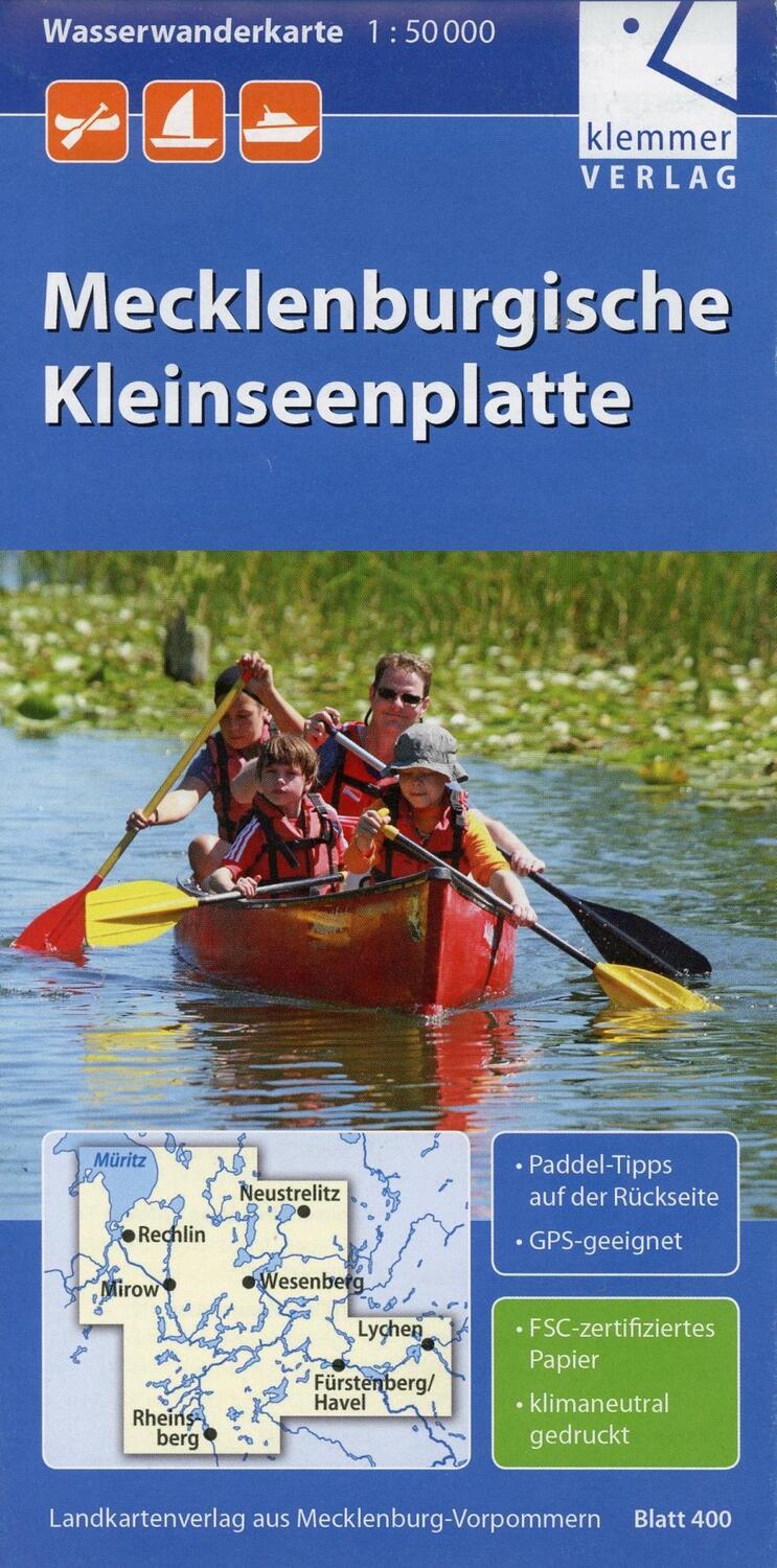 Cover: 9783940175052 | Wasserwanderkarte Mecklenburgische Kleinseenplatte 1 : 50 000 | 2022
