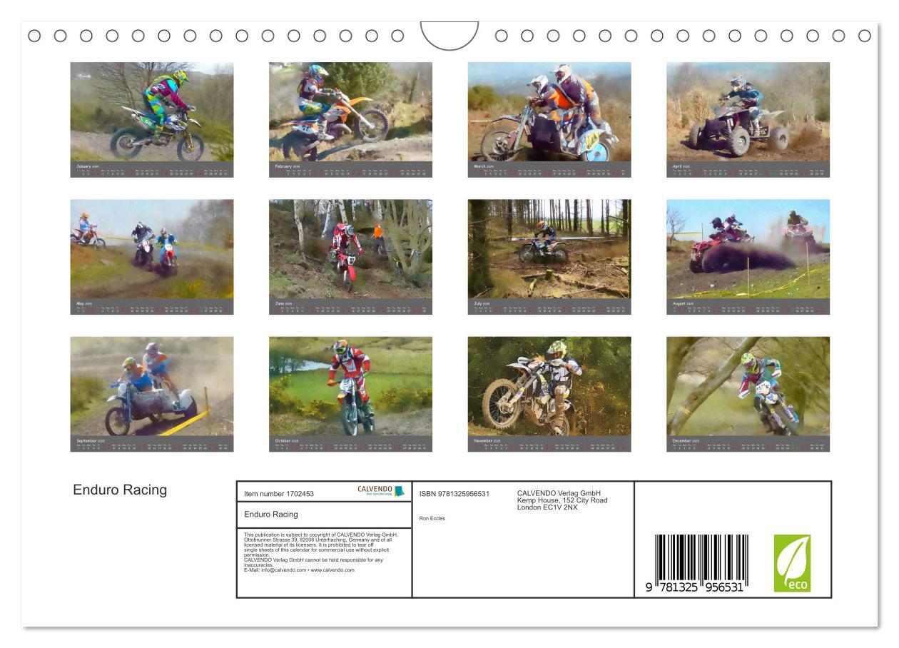 Bild: 9781325956531 | Enduro Racing (Wall Calendar 2025 DIN A4 landscape), CALVENDO 12...