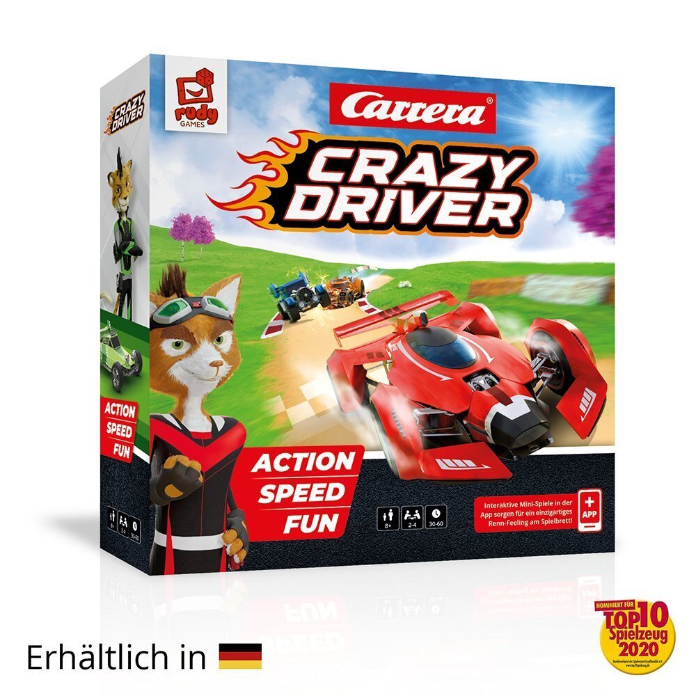 Cover: 9120059810519 | Carrera - Crazy Driver (Spiel) | ACTION. SPEED. FUN | Driver | Spiel