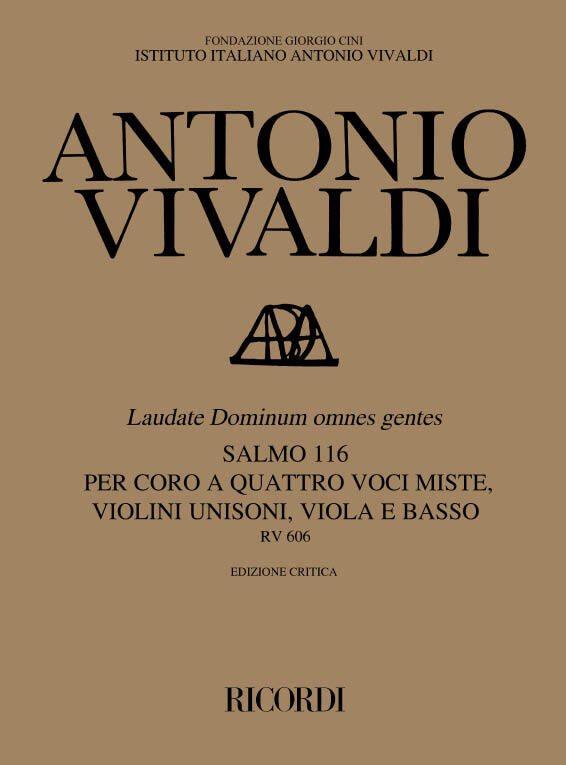 Cover: 9790041913032 | Laudate Dominum Omnes Gentes. Salmo 116 Rv 606 | Antonio Vivaldi