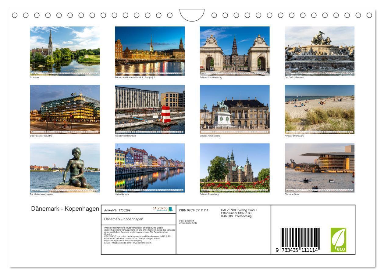 Bild: 9783435111114 | Dänemark - Kopenhagen (Wandkalender 2025 DIN A4 quer), CALVENDO...