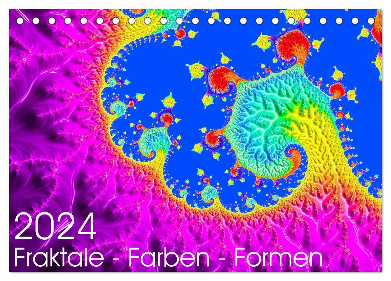 Cover: 9783383184802 | Fraktale - Farben - Formen 2024 (Tischkalender 2024 DIN A5 quer),...