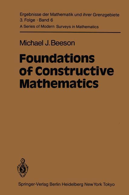 Cover: 9783642689543 | Foundations of Constructive Mathematics | Metamathematical Studies