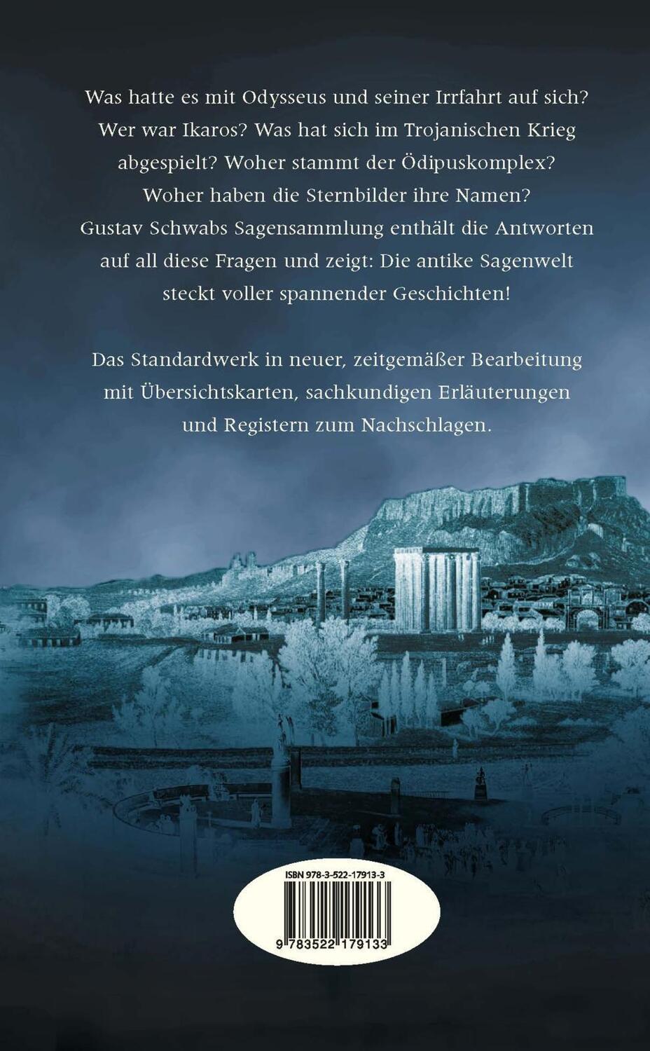 Rückseite: 9783522179133 | Sagen des klassischen Altertums | Gustav Schwab | Buch | Lesebändchen