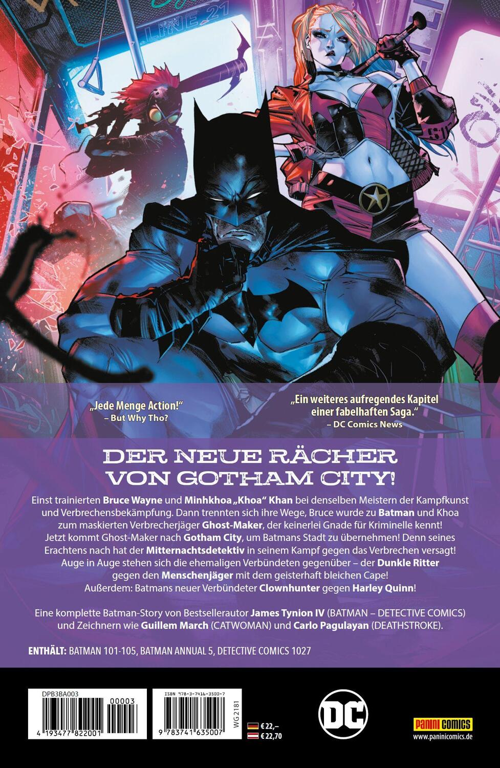 Rückseite: 9783741635007 | Batman | Bd. 3 (3. Serie): Geister der Vergangenheit | Iv (u. a.)