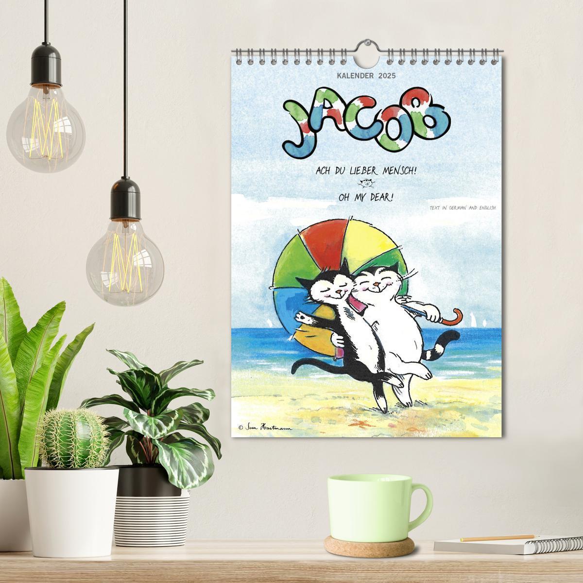 Bild: 9783457187418 | Kater Jacob: Ach Du lieber Mensch (Wandkalender 2025 DIN A4 hoch),...