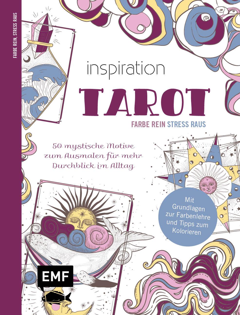 Cover: 9783745916119 | Inspiration Tarot 50 mystische Motive zum Ausmalen für mehr...