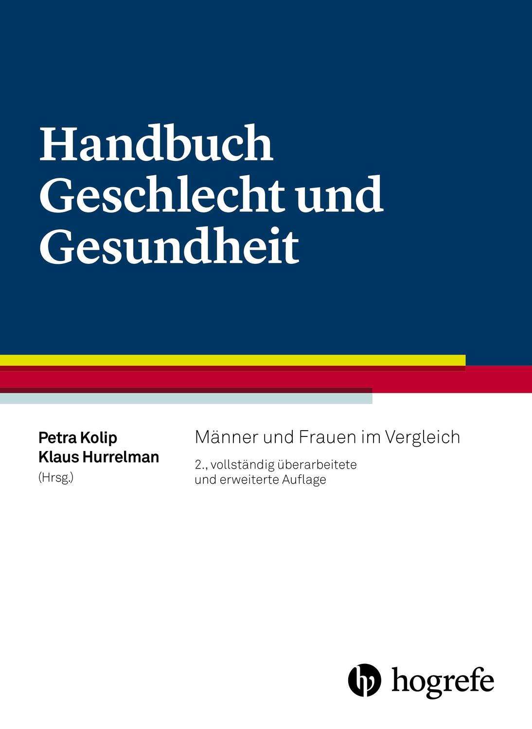 Cover: 9783456854663 | Handbuch Geschlecht und Gesundheit | Männer und Frauen im Vergleich