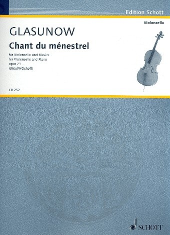 Cover: 9790001189842 | Chant du ménestrel op.71 für Violoncello und Klavier | Glazunov